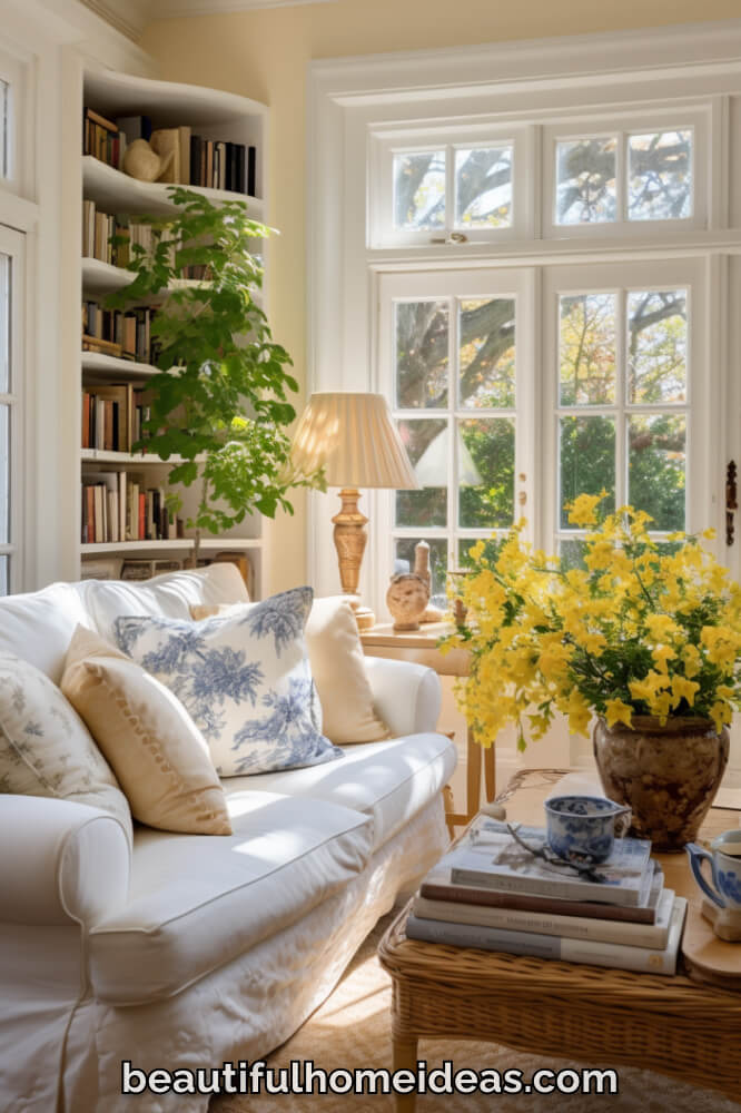 english country cottage living room
