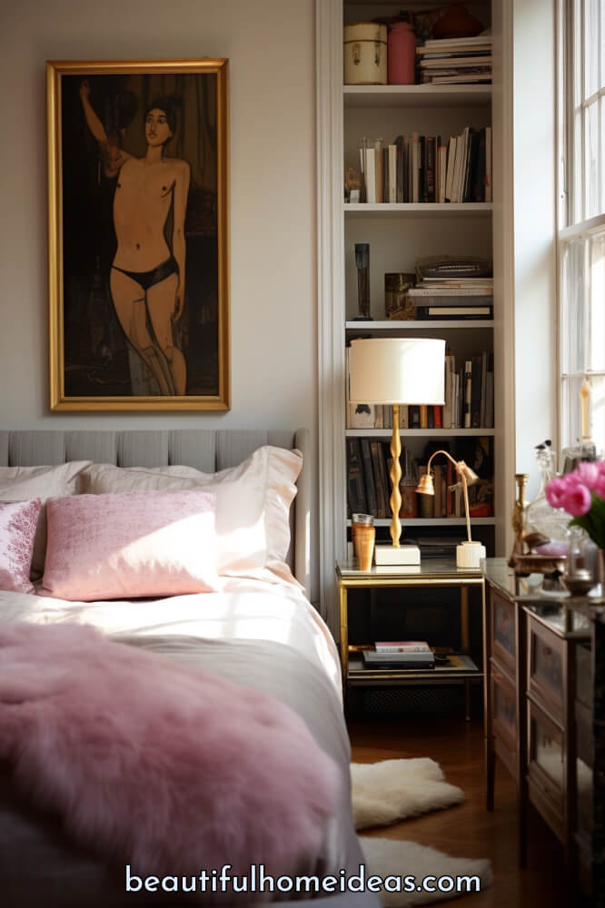 dark feminine bedroom idea