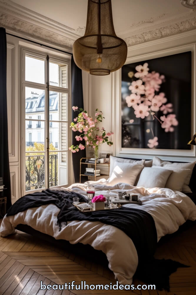 dark feminine bedroom idea
