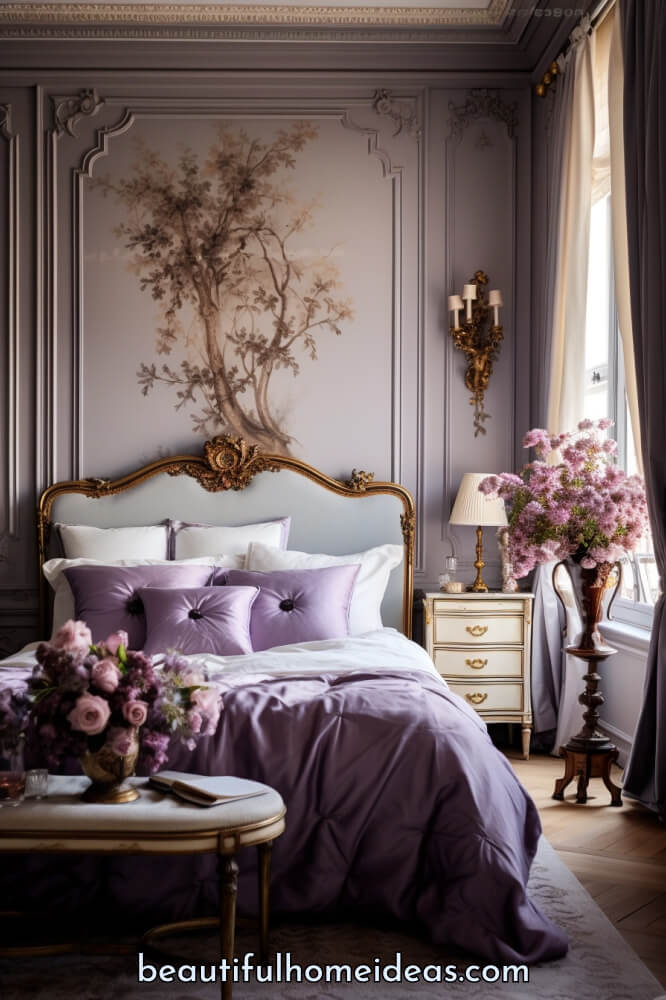 dark feminine bedroom idea