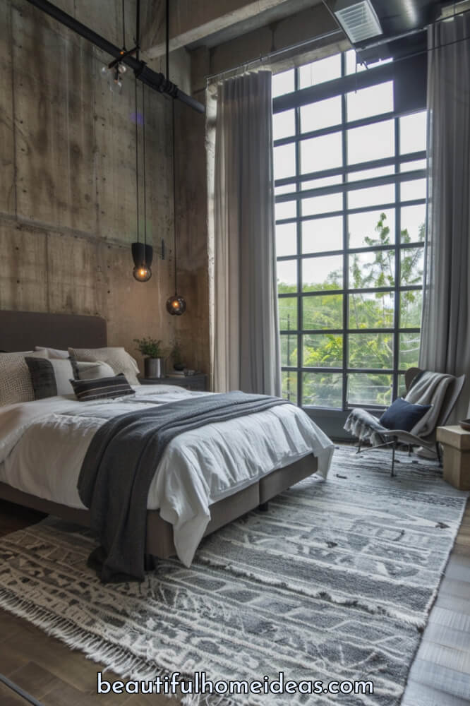 Industrial Chic: The Urban Loft Master Bedroom Idea