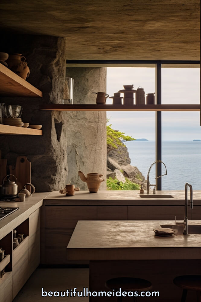 wabi-sabi coastal kitchen design