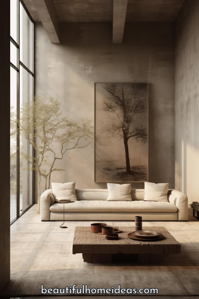 wabi-sabi living room