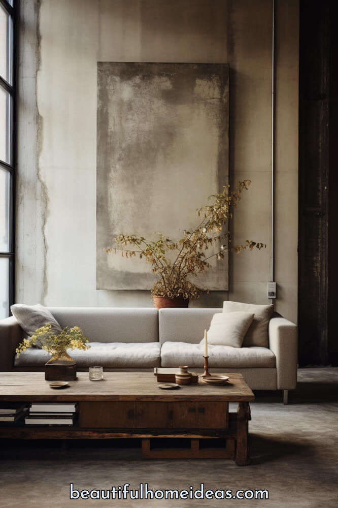 wabi-sabi living room