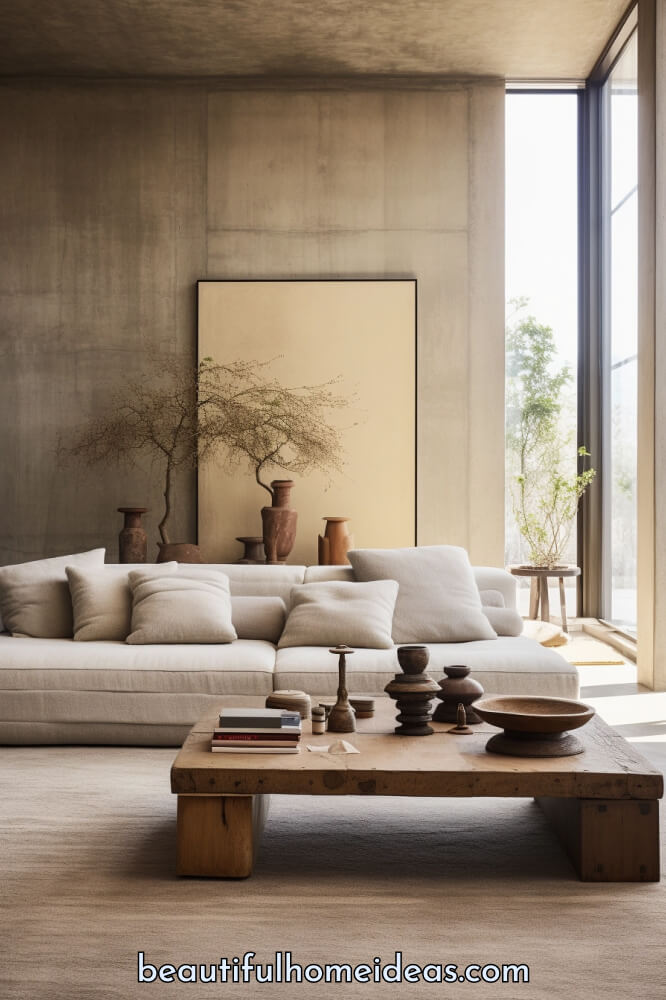 wabi-sabi living room