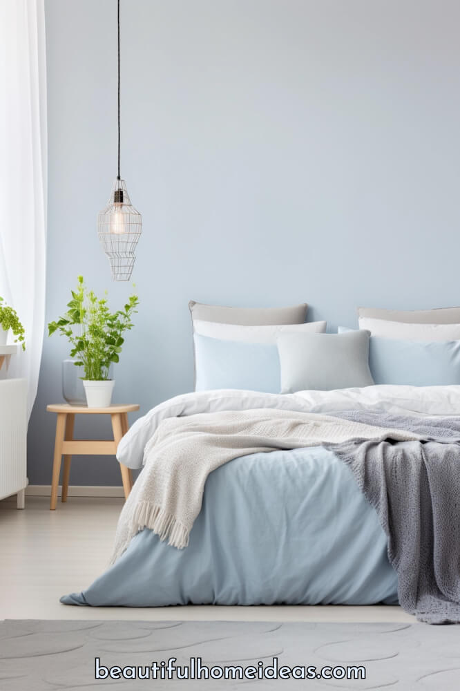 Light Blue Scandi Bedroom Idea for Women
