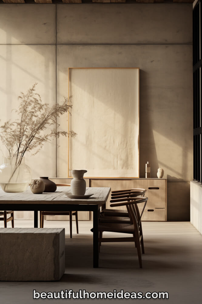 wabi-sabi dining room ideas