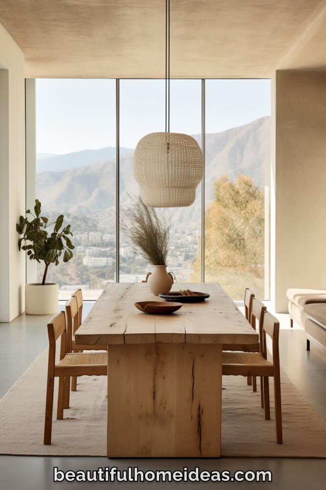 wabi-sabi dining room ideas