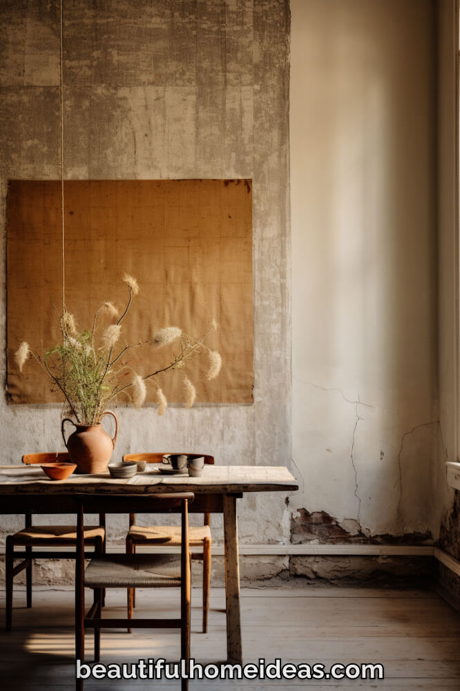 wabi-sabi dining room ideas