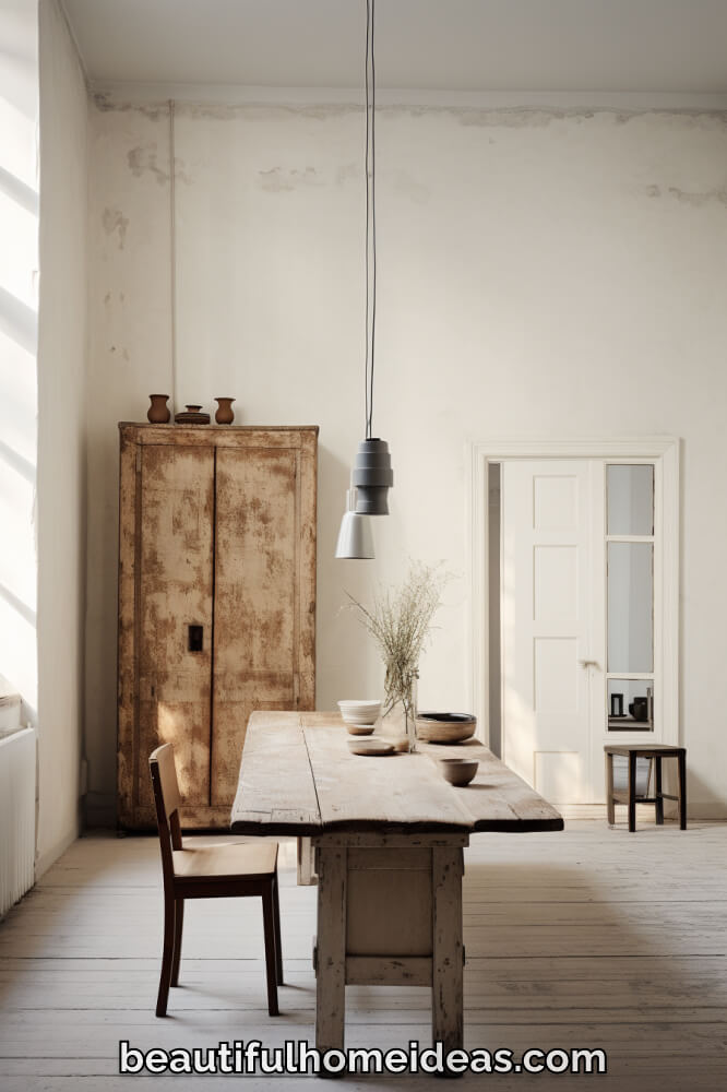 wabi-sabi dining room ideas