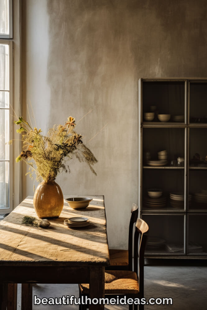 wabi-sabi dining room ideas