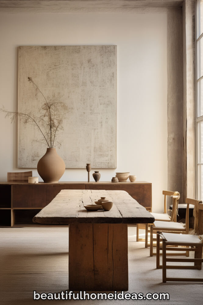wabi-sabi dining room ideas