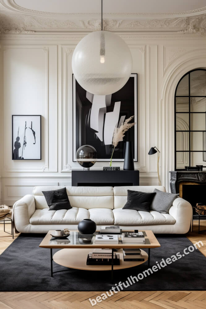 black and white living room ideas