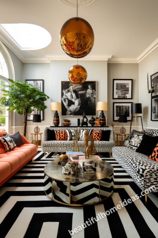 black and white living room ideas