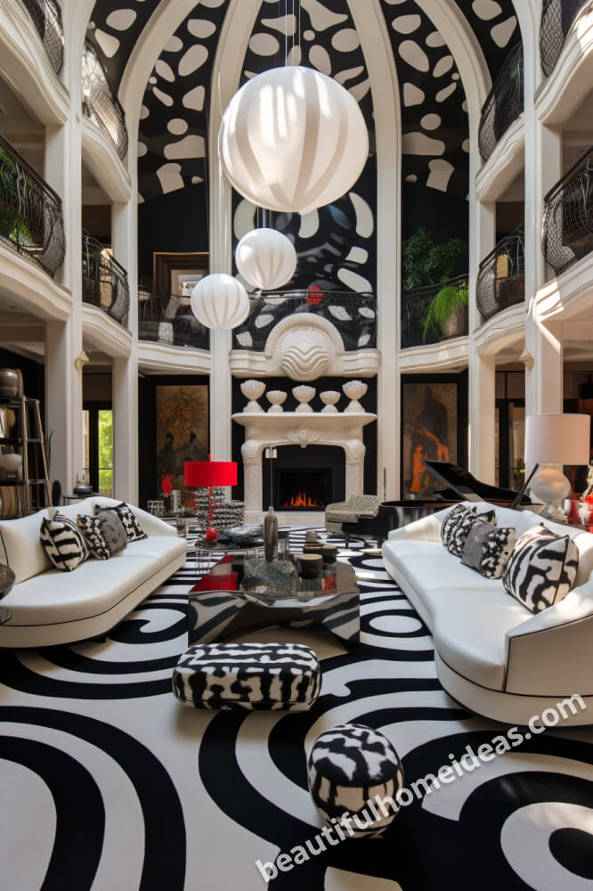 black and white living room ideas
