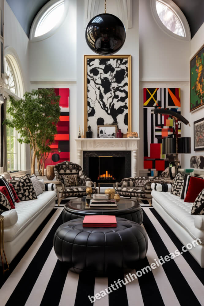 black and white living room ideas