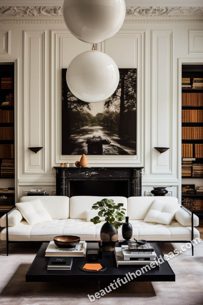 black and white living room ideas