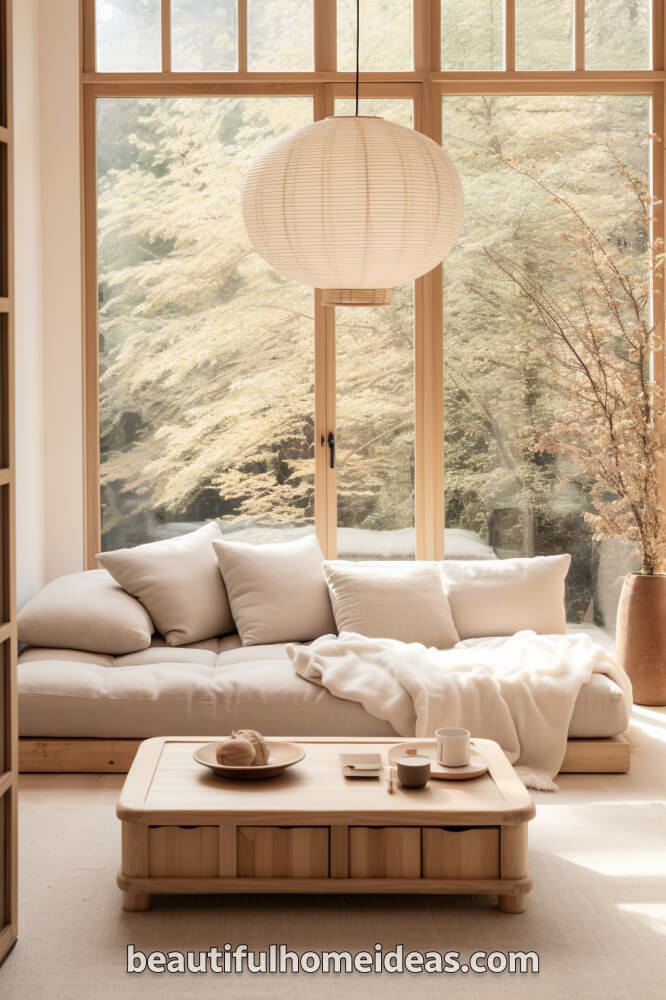cozy japandi living room design ideas