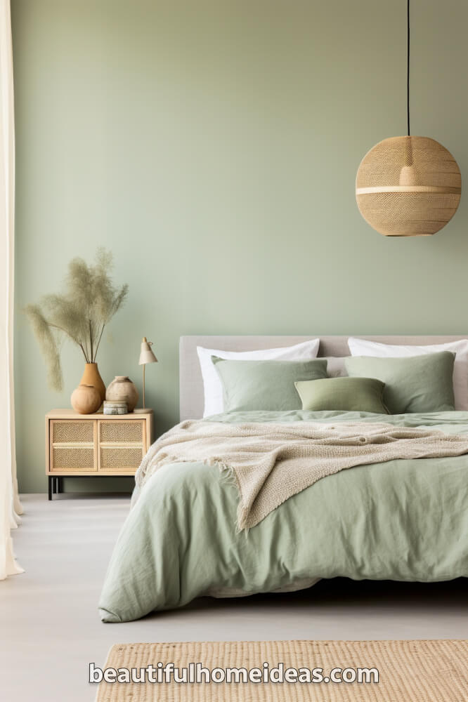 sage green bedroom design